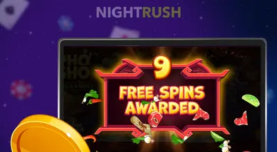 Smartphone screen displaying the Pho Sho slot game, showing a FREE SPINS AWARDED! notification.