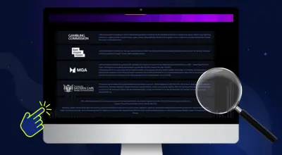 Licences of Jelly Entertainment on a screen with a magnifying glass on a starry background.