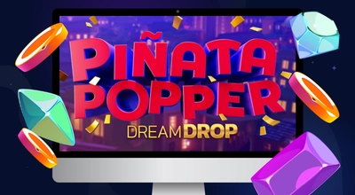 Pinata Popper Dream Drop logo on a computer screen.