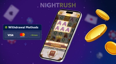 Smartphone displaying the Midas Fortune slot with a win and withdrawal options.