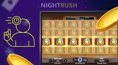A screen showing Wilds on the reels of the Egyptian Sands slot.