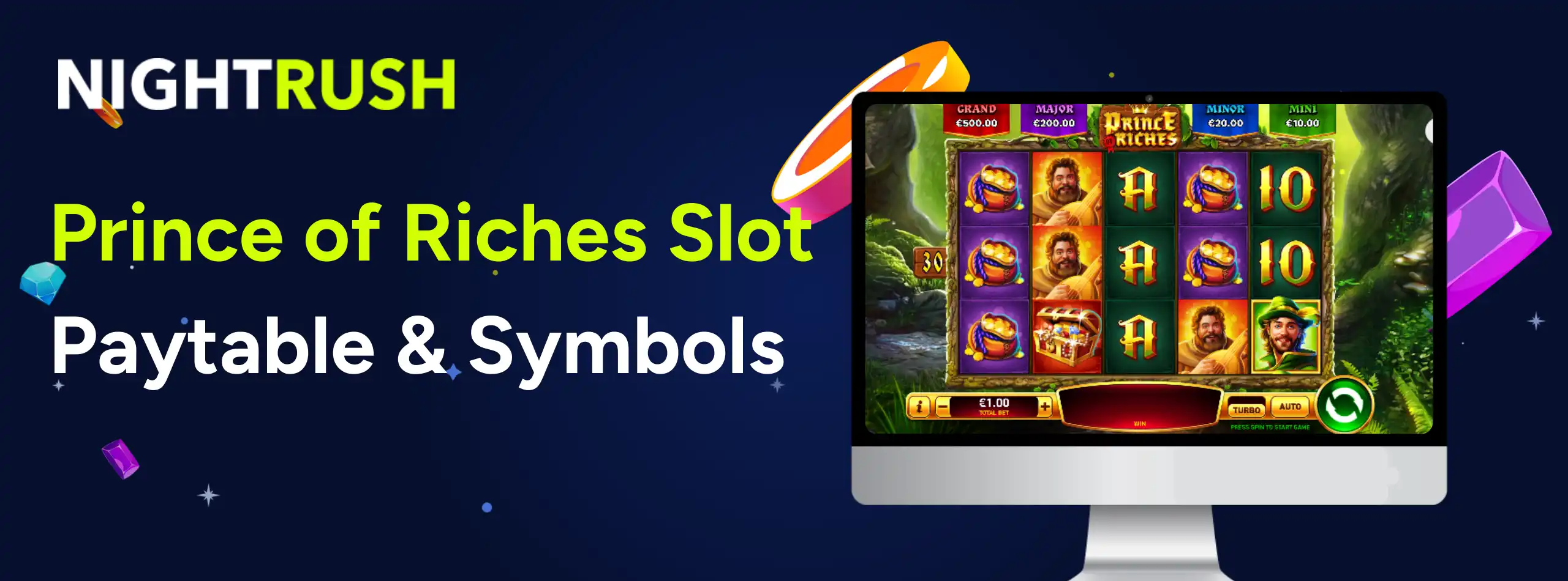 Prince of Riches Slot Symbols and Paytable