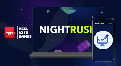 Nightrush UI and interface with Reel Life Games logo
