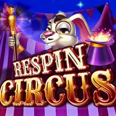 Respin Circus slot against a blue setting.