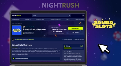 NightRush Samba Slots promotional graphic showing a smartphone with a notification alert and a “Verify Your Account” message.