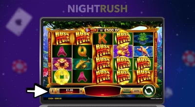 A laptop with Shake Shake Money Tree and a cursor against a purple background.