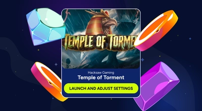 Banner shows Temple of Torment logo with a button saying Launch and Adjust Settings.