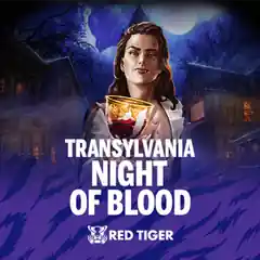 Transylvania Night of Blood slot cover featuring a vampire character