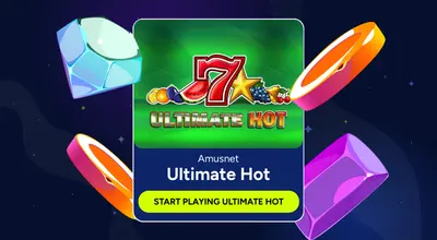 Banner shows Ultimate Hot Slot logo with a button saying Start Playing Ultimate Hot.