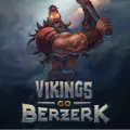 Vikings Go Berserk logo with fierce Viking warriors preparing for battle on a ship.