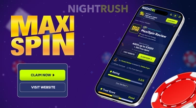 A smartphone displays a MaxiSpin review with a 400% up to €3000 bonus and a 3.3/5 star rating. Viewers of this file can see comments and suggestions
