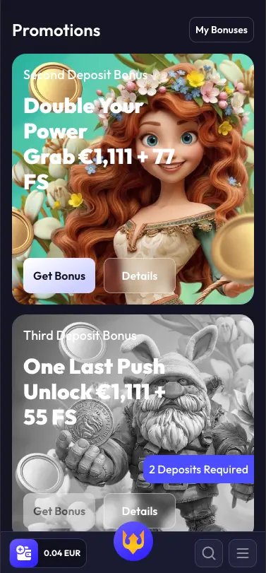 Spinrise welcome bonus screen