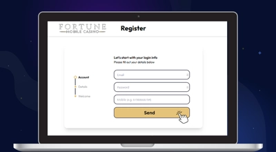 Fortune Mobile registration form.