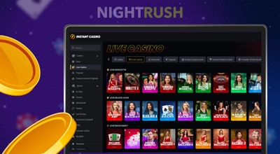 Interface de l application Instant Casino