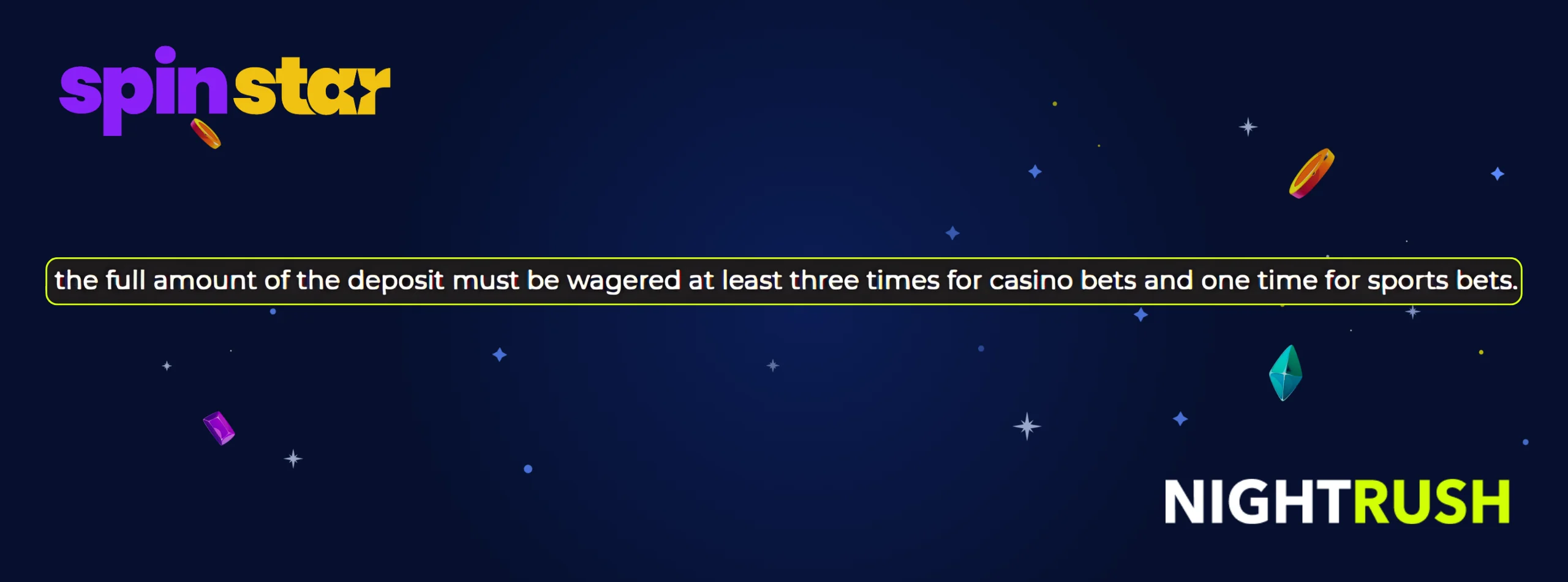 Spinstar Casino wagering rule