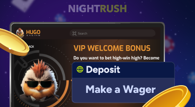 Casino VIP bonus page showing deposit and wager options.