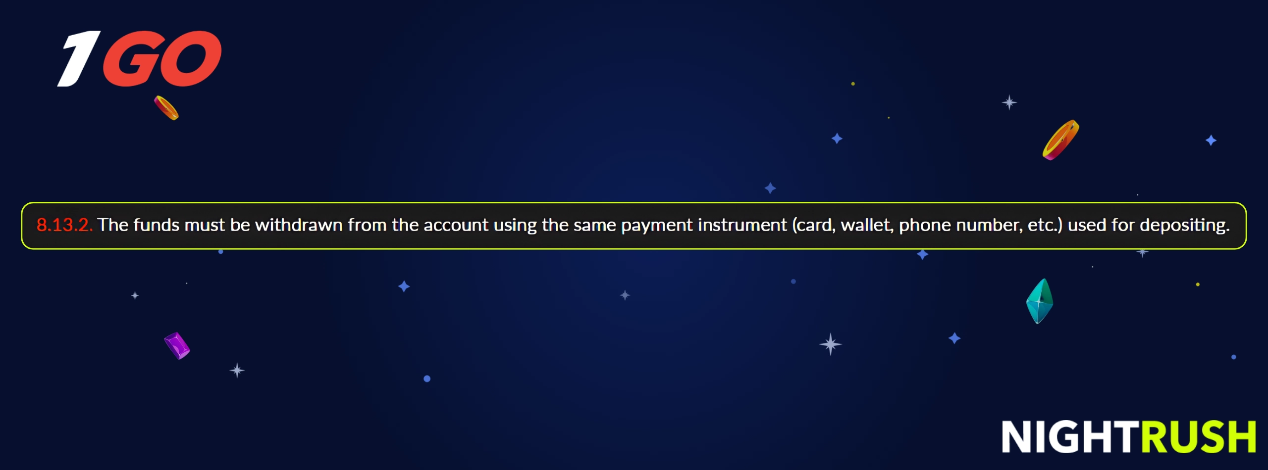 1Go Casino withdrawal term