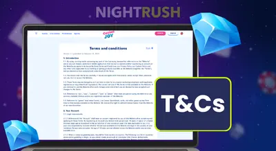 CasinoJoy terms and conditions page