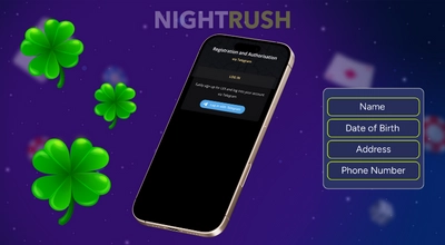 Mobile phone screen displaying a login/registration prompt with Telegram integration.