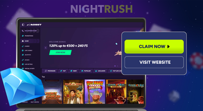 NaoBet Casino homepage with welcome bonus