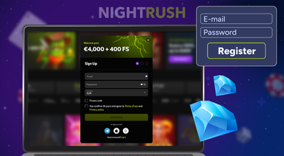 Instasino Casino registration page