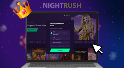 NaoBet Casino welcome bonus pop-up in registration