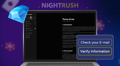 Instasino Casino terms and conditions page