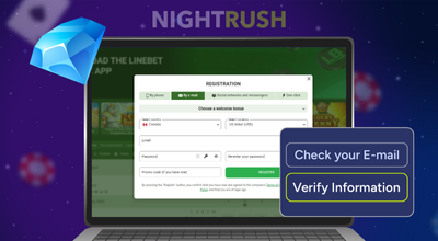 Linebet Casino sign up page