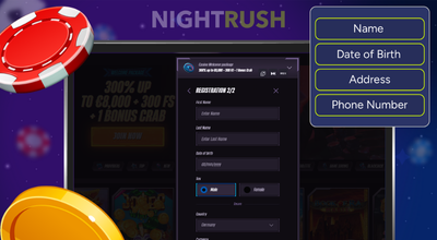 Winrolla Casino registration form asking personal details