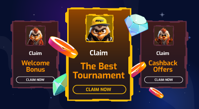 Casino promotion cards showing reload, welcome, and cashback bonuses.