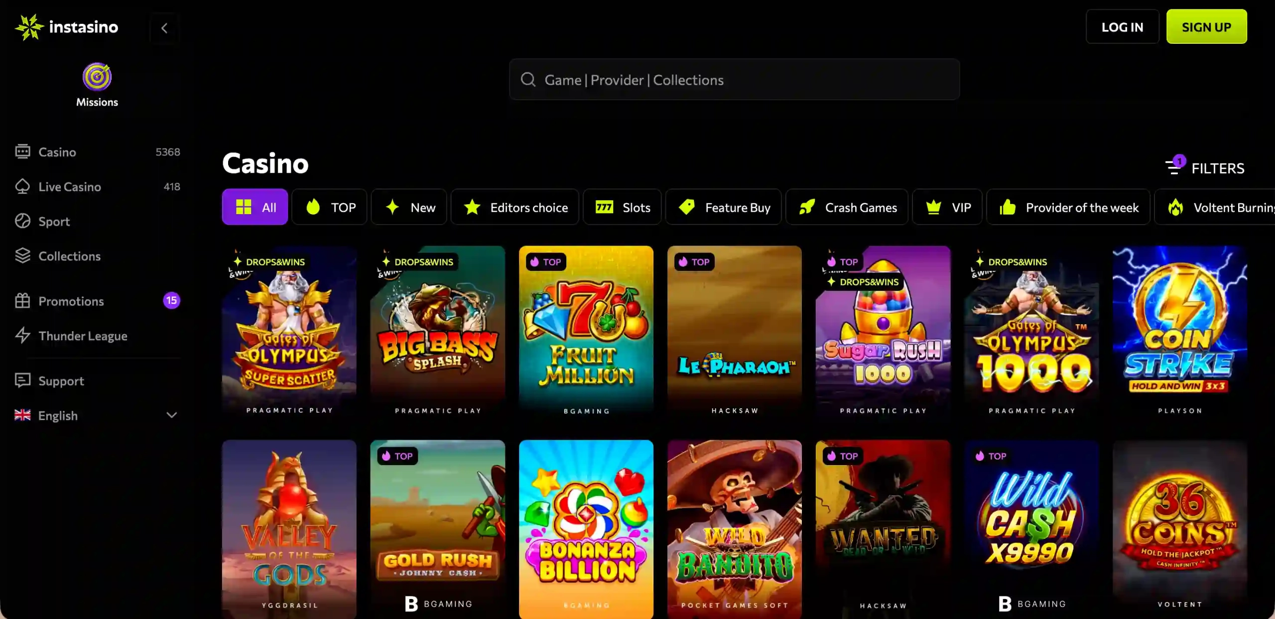 Παιχνίδια Instasino