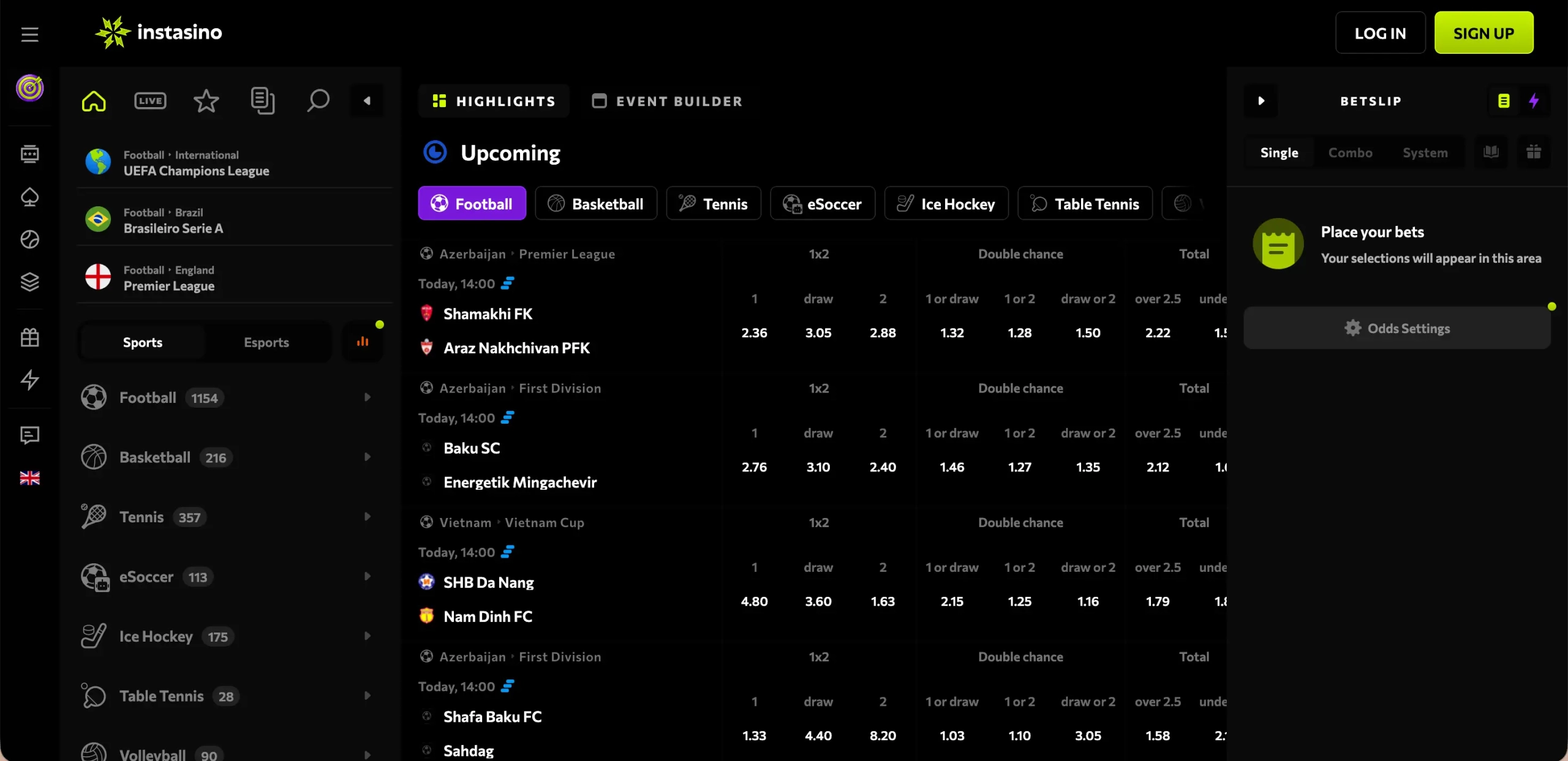 Προβολή του sportsbook του καζίνο σε κινητή συσκευή