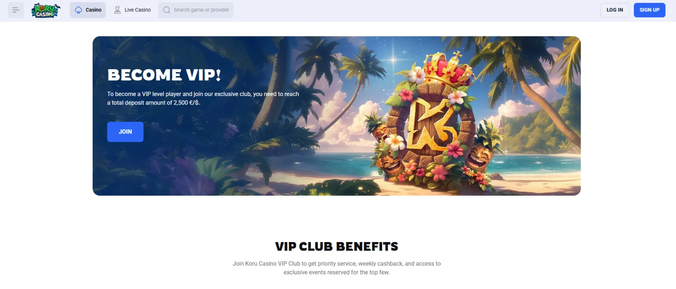 koru vip program