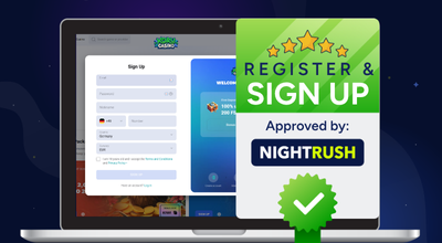 Laptop showing Koru website.