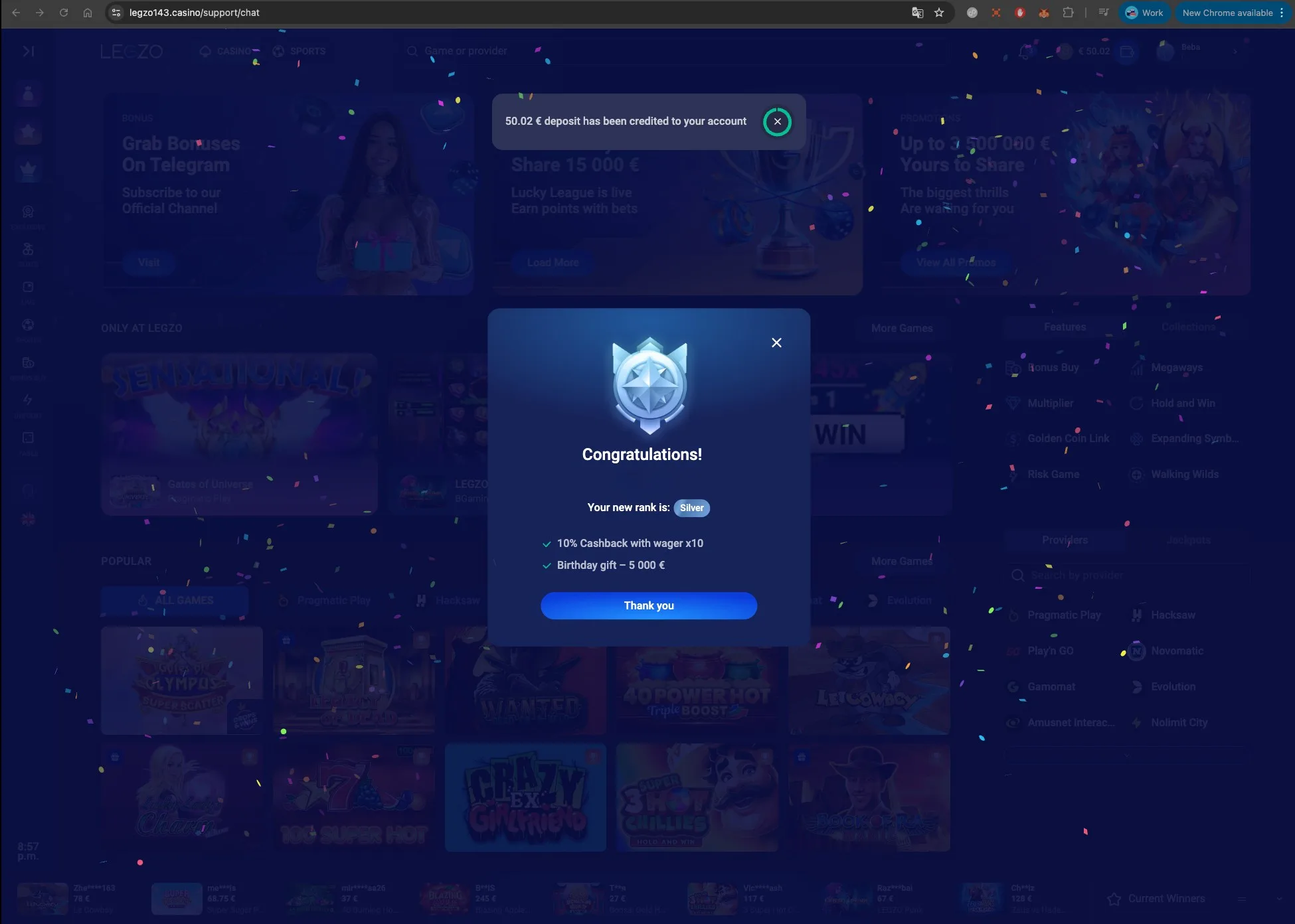 Welcome page