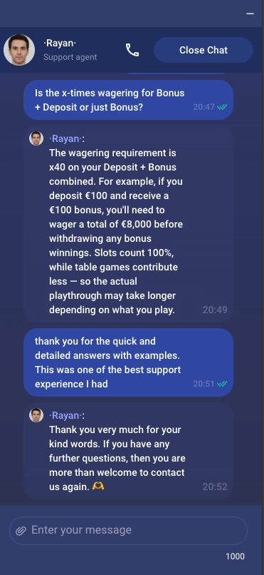 Customer support