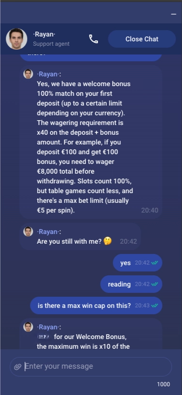 Support chat