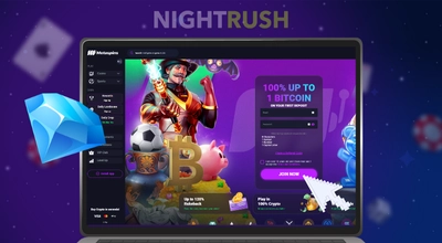 laptop showing metaspins website with sign up pop up.