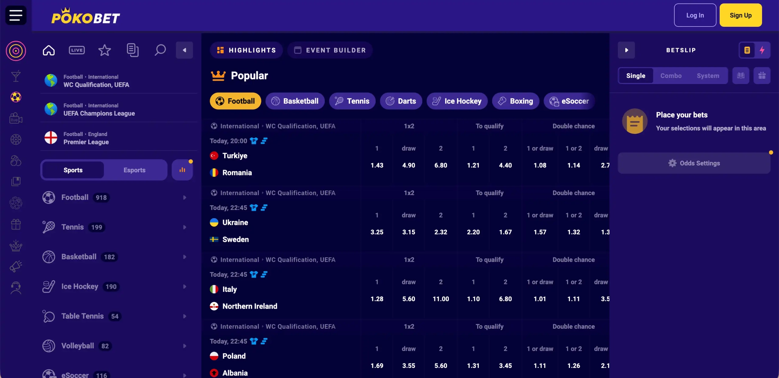 PokoBet sportsbook.