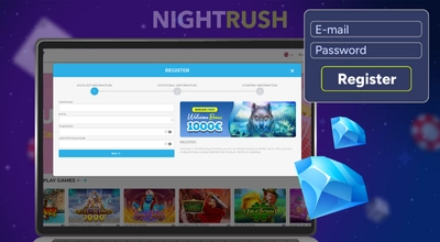 Wolfy Casino registration page.