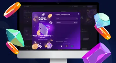 Laptop showing 0xbet registration process.