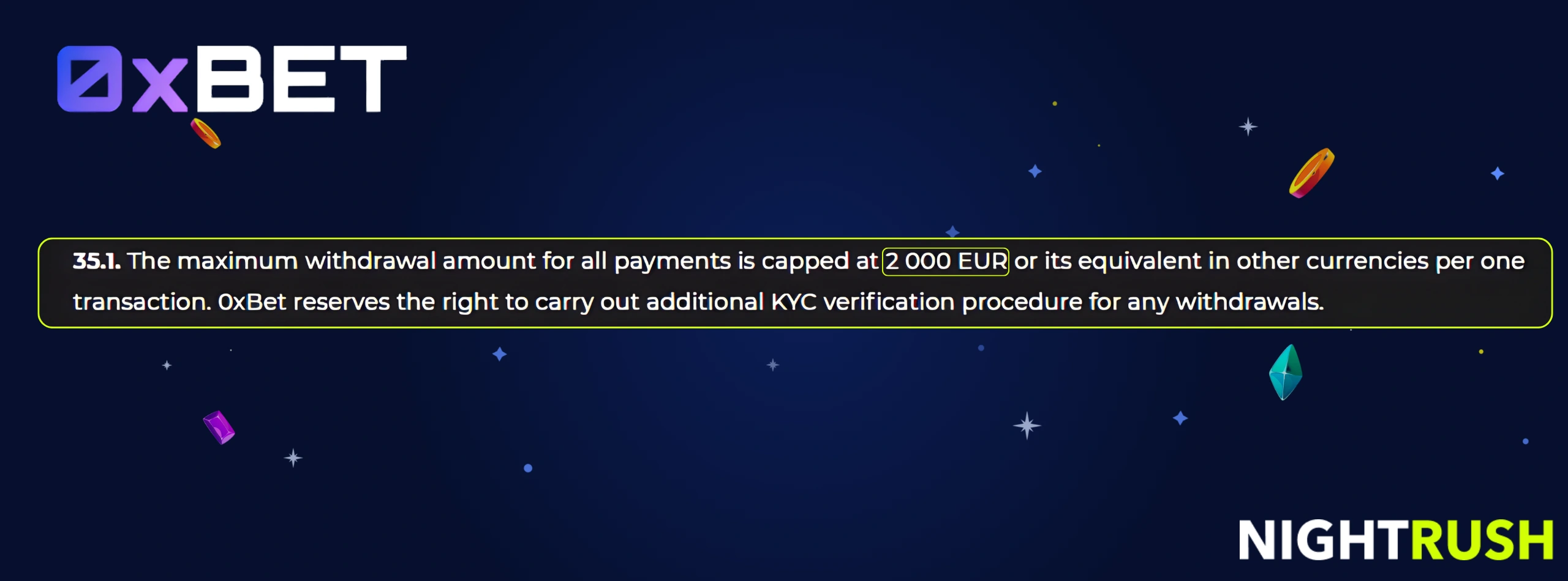 0xbet transactielimieten visualisatie