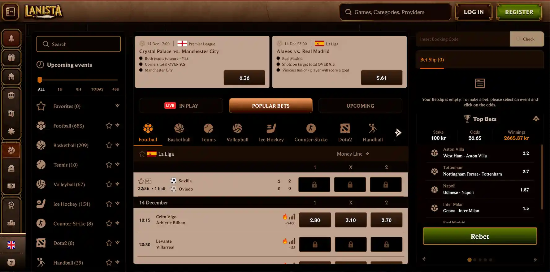 Lanista sportsbook.