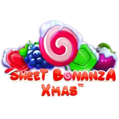 Sweet Bonanza Xmas title with different candies in a colourful design.
