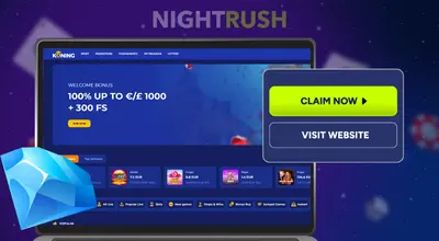 Koning.bet homepage featuring welcome bonus and games