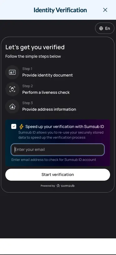 Welle casino verification screen
