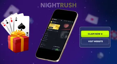 A phone with Whale.io, a claim now button with cards and a gift box against a starry setting.