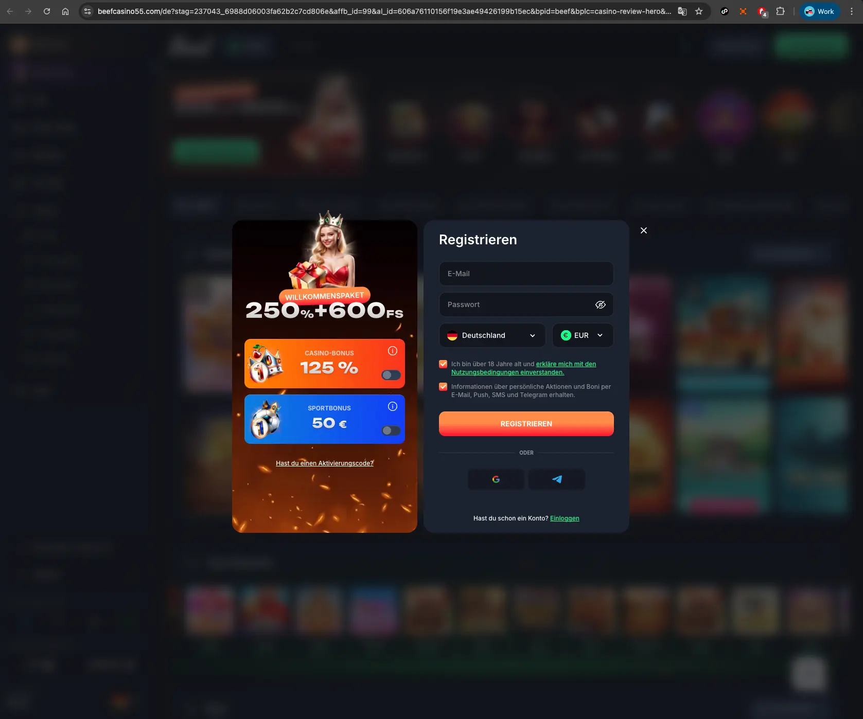 Beef Casino Register