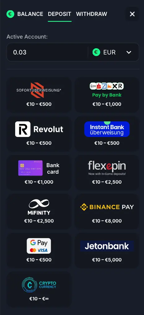 Beef Casino Mobile Deposit Methods