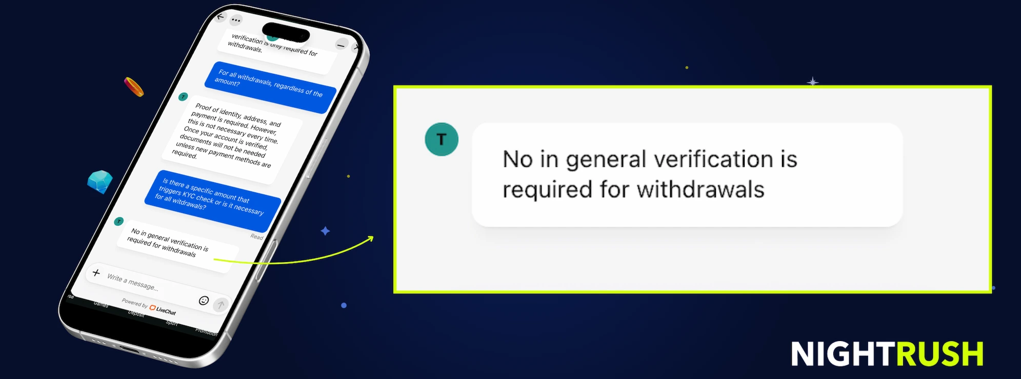 Live chat with BetNjet Casino.